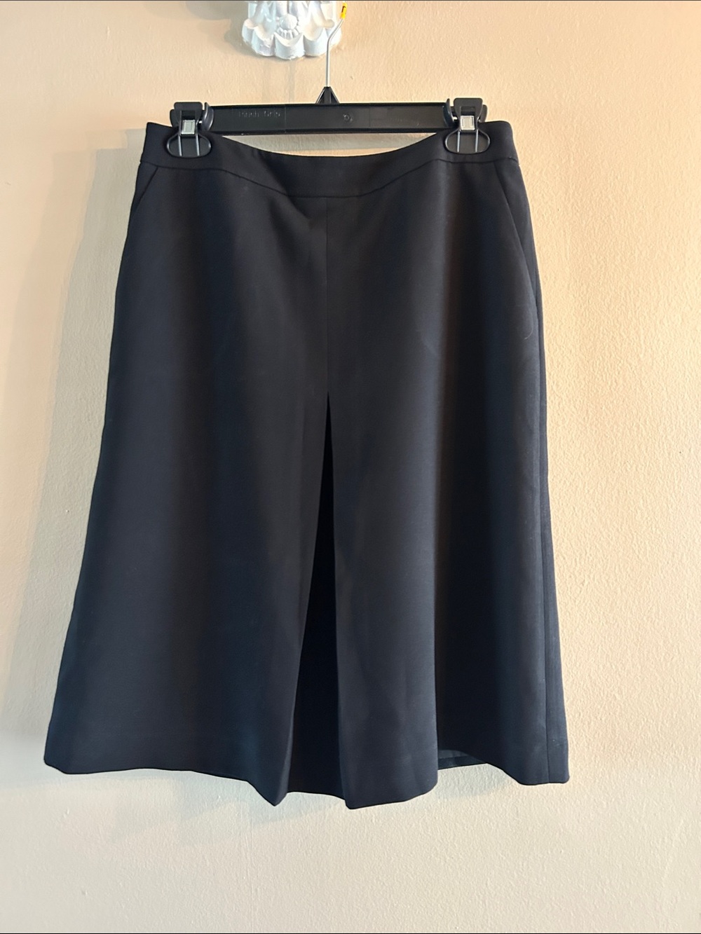 Halogen black inverted pleat A-line skirt 6
